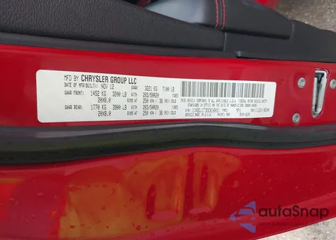 2013 Dodge Durango R/T из США, поврежденный, VIN 1C4SDJCT3DC616031